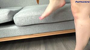 Why does sexy young 18+ mom maddy take anal fucking in missionary then swallow cum?