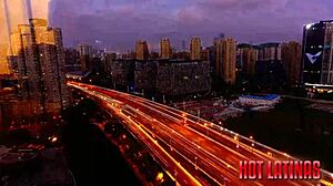 annoying secretary bothers me during cute latina blowjob in lingerie until i tell her to sit on my cock.