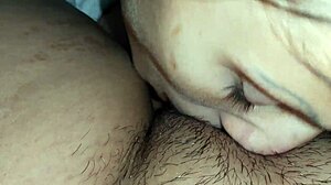 A stranger asked to wait out the rain in my barn. As gratitude she licked my hairy pussy to orgasm in lesbian sex.