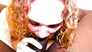 black parents hire redhead babysitter who rides teen son in doggystyle creampie