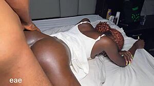 The nasty girl I met in school takes big black cock in doggystyle and missionary like a pornstar lover