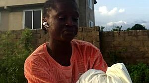 crazy woman keeps folding laundry while twerking in a wild and energetic way