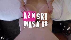 bianca burke serves as a masked fucktoy for an asian boy, taking blowjob and doggystyle in socks at a marriott hotel
