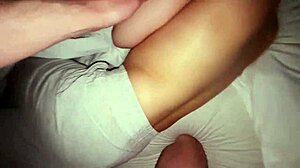 sneaky big boob titty fuck gets slippery