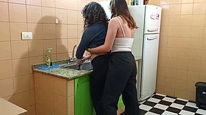 My horny Latina neighbor visits and we end up mutual masturbating