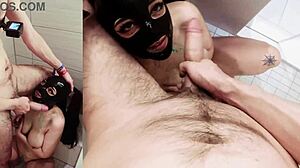 deprived slut pukes on my cock in the shower with deepthroat gagging and rough sex