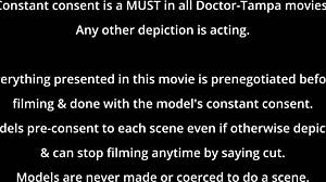 donna leigh arrives for tampa university entrance physical in nurse outfit with gloves heels and redhead spreading in hospital