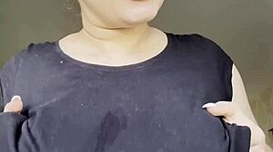 Busty Blonde Shows Off Her Sexy Big Natural Tits And Tattoo.