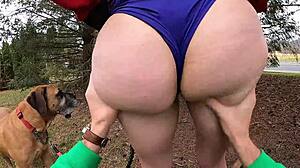 Best Of Wedgies Part 1 With Big Ass Brunette Amateur Flashing Outdoors