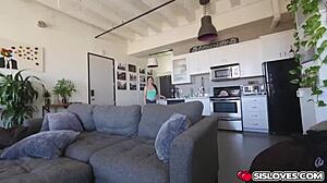 haven rae and sydney cole are stroking this huge cock for fun in hardcore action with cumshot