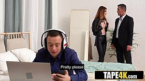 i'm sneakin' around as a hungarian brunette babe, cheatin' on my boyfriend with his rich old dad for hardcore fuckin'