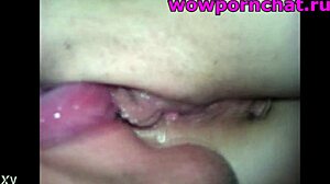 Pussy licking large view! Amateur homemade webcam shows huge pussy getting licked in close-up action!