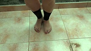 Sexy Feet Dancers Performing Detailed Moves In Close-Up Action