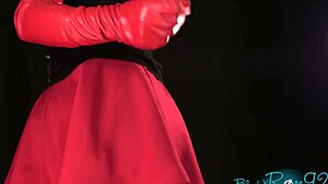 i'm a housewife sharing dirty talk with leather gloves and upskirt flashing... wanna jerk off to my hairy pussy? 😏🔥