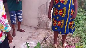 Two Big Black Cocks Pamper Big Ass Wife With Erotic Outdoor Group Sex Fingering In Garden