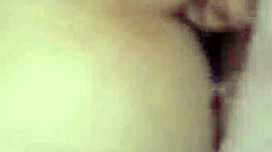 Anal cum shot stretches tight asshole with creampie.