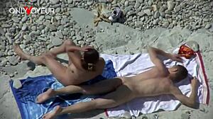 i'm a busty cougar riding hard dick on beach getting facial cum