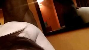 Whoa thick white girl fucks husband with ass action!