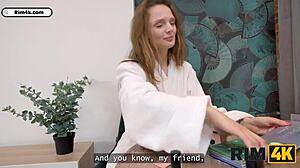 two sexy russian sluts and a lucky guy feel intense orgasms from rimjob and ffm group sex