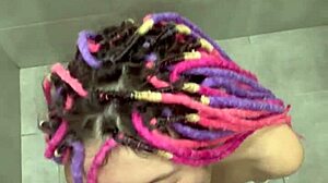 Huge Squirting Moment Follows Cumshot with Blue-Eyed Skinny Teen Neighbor Girl Next Door Eating Sperm in Bathroom Shower After Close-Up Blowjob and Handjob on Big Cock with Big Pussy Lips and Clit