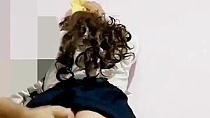 Suggestive-Neutral Professor Takes Advantage Of Innocent Student In Real Homemade Scenario