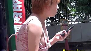 i love watching asian babes with small tits peeped outdoors by voyeur