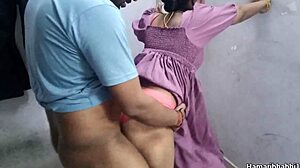 sexy indian bhabhi enjoys intimate moments in her elegant gown