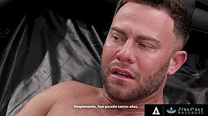 The nuru massage therapist deals with her client's fear of touch. She uses wild sex in this european reality scene with spanish subtitles.