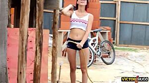 Hey, lucky builder, you wanna pound this redhead wife right here on the site?