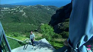 This lovely couple really banged outdoors right in the middle of a lake on a small boat