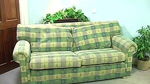 Threesome with asian mom in lingerie, fishnets, heels, stockings, bent over doggystyle.