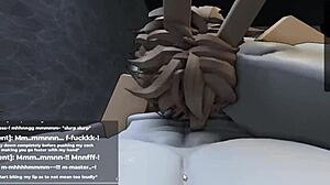 Roblox femboy begs for more while getting ass fucked senseless by cute shemale