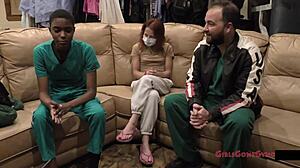 New Hooters Girl Jewel Endures Humiliating Gyno Exam by Dr. Stacy Shepard Before Serving Wings