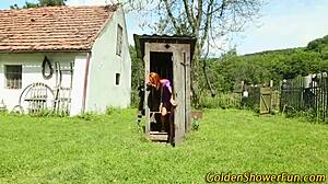 Ginger Skank Urinating In Outdoor Hardcore Fetish