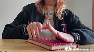 Bound redhead cutie squirms tight?