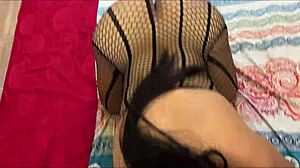 Madrastra milf nalgona moves her hips to milk all my cum in rough doggystyle.