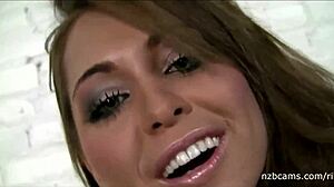 I love how Riley Reid handles these four huge cocks, jerking them off until I get that massive facial all over my tits.