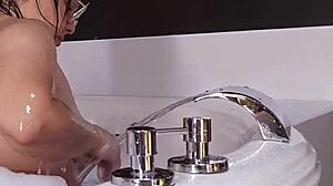 bbw latin milf receives a golden shower in this amateur outdoor public scene