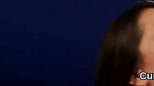 Intense Desire As Beauty Swallows Every Drop Of Cumshot On Her Face