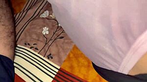 so this guy sneaks in and starts sniffing her panties and ass while she's totally asleep on the bed