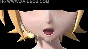 i... uh, hatsune miku rin luka in full nude bunny costume, goddess tits and pussy