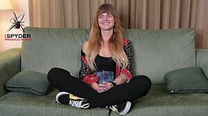 Hazel Ash boldly shares her curvy natural tits and cute personality in this solo pov interview