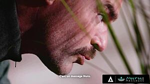Nuru Massage Leads To Steamy Threesome With Hot Milf Boss And Sexy Intern In French Subtitles