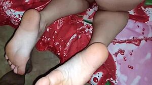 Homemade close-up doggystyle fucking of hairy brunette stepmom's asshole and pussy in POV.