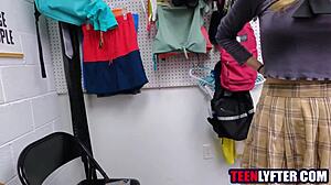 young gamer girl, you gotta suck and fuck mall cop to avoid jail time?