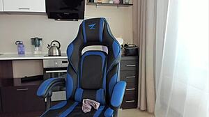 Student In Skirt With Lipstick Masturbates Oiled Feet And Socks