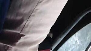 Look at that sexy Latina's upskirt on the bus, she's so hot!