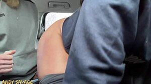 Intense Anal Assfucking In Backseat Of Car Leads To Creampie Finish With Passionate Action