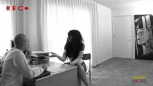 She craves collaboration with top porn director, ends up bent over for anal banging in office