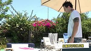 Hot day leads to fucking in the pool with european and african partners